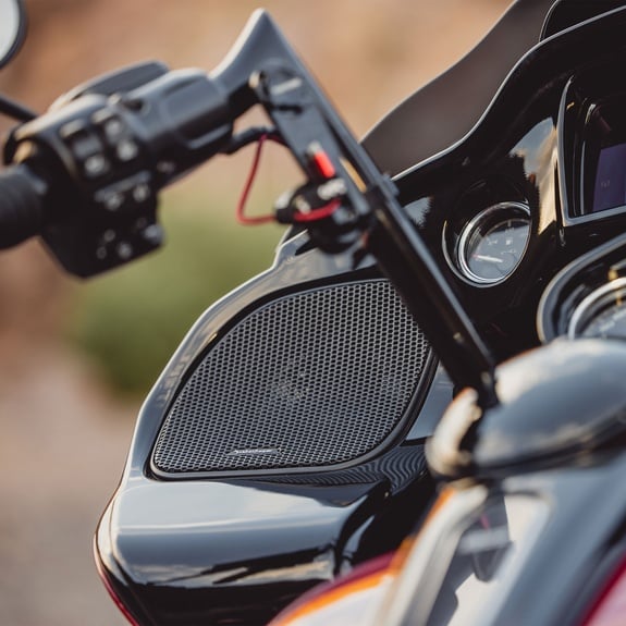 Lifestyle Shot of Road Glide Fairing Speakers