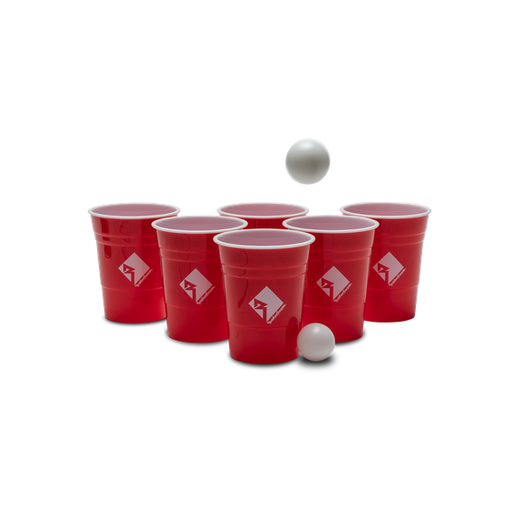 Party Pack of Red Cups with 2 Included Ping Pong Balls