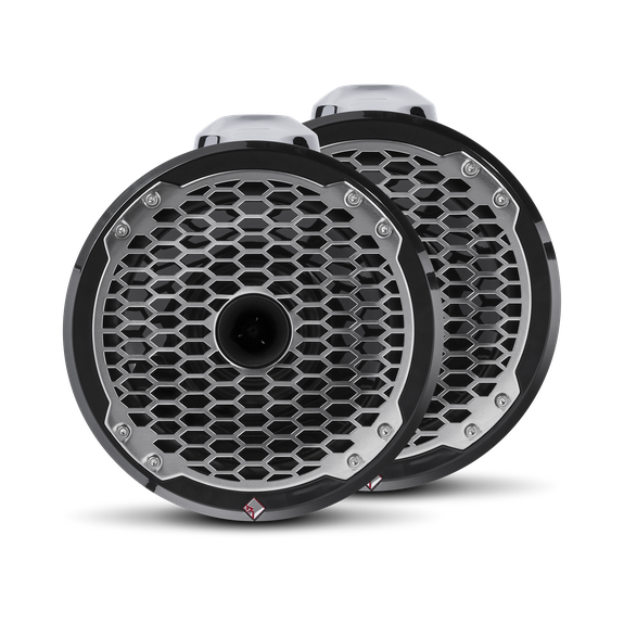Front View of Speaker with Mesh Grilles