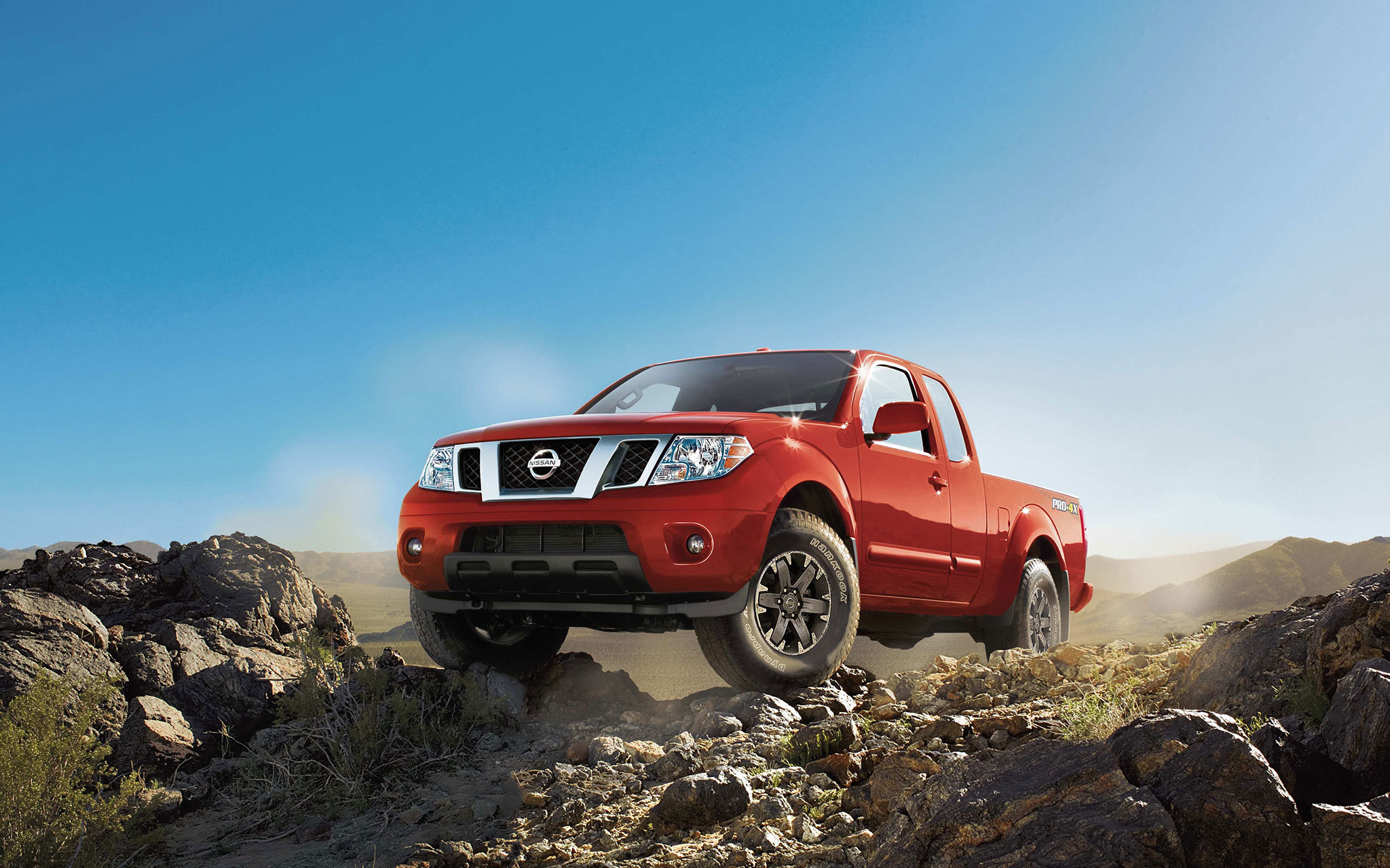 2005 Nissan Frontier Factory Equipped with Rockford Fosgate Audio Hero Red.
