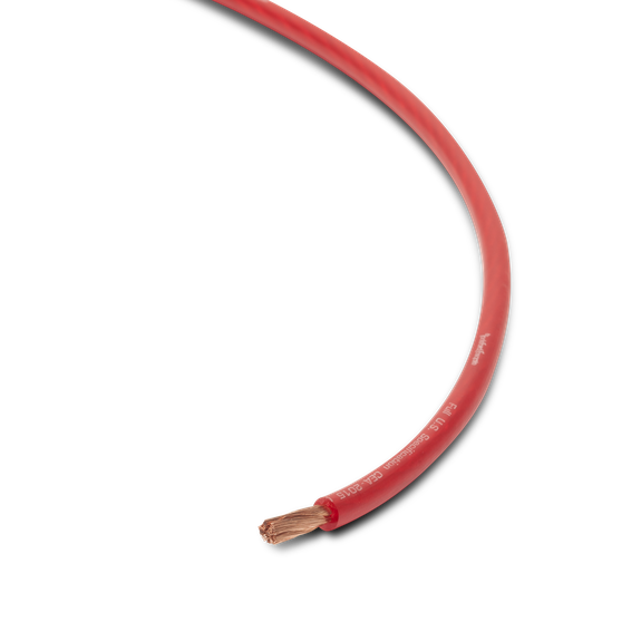 Three Quarter Beauty Shot of 8 AWG Frosted Red Wire