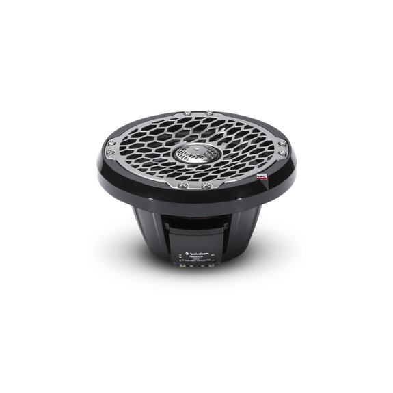 Profile View of Speaker with Trim Rings and Grille